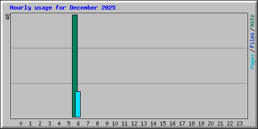 Hourly usage for December 2025